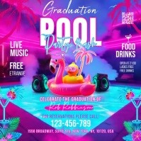 Graduation Pool Party Bash โพสต์บน Instagram template