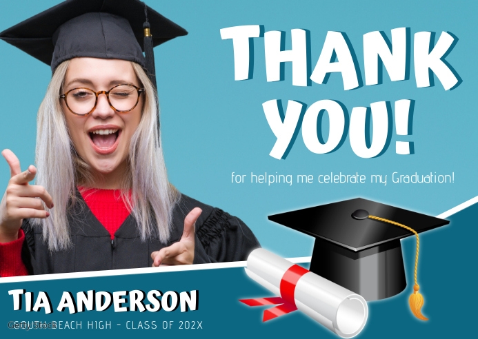 Graduation Postcard Examples Graduation Post Card Template | PosterMyWall
