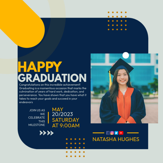 graduation post Template | PosterMyWall