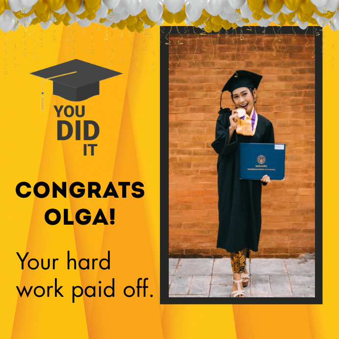 Graduation Postcard Examples Graduation Postcard Template | PosterMyWall