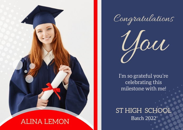 Graduation Postcard Template Postkarte