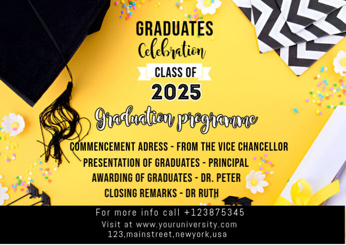 Graduation poster ad design Template | PosterMyWall