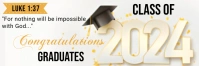 Graduation Poster Design Ad Banner 2' × 6' template
