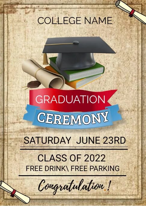 Graduation Poster Elements graduation poster Template | PosterMyWall