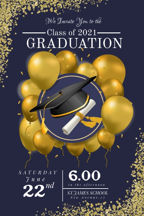 Graduation Poster Elements Copy of GRADUATION POSTER | PosterMyWall
