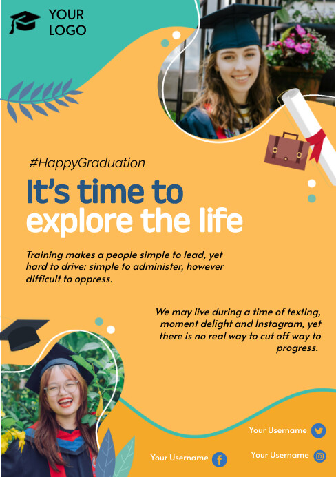Graduation Poster Elements GRADUATION POSTER Template | PosterMyWall