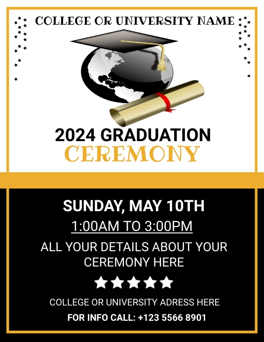 Graduation program, ceremony Template | PosterMyWall