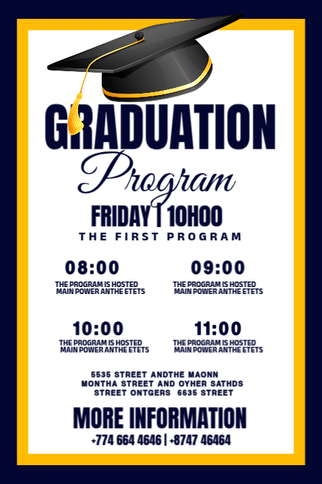 Graduation Program, Graduation Ceremony Program, Graduation Program ...