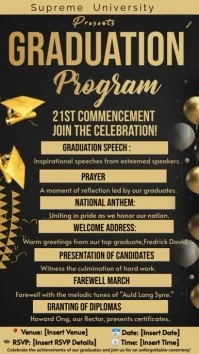 graduation program,Educational event Indaba yaku-Instagram template