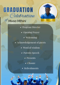 Graduation Program Template PosterMyWall