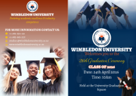 Graduation Program Cover Page A3 template