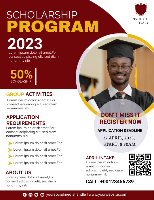 Graduation Program Template | PosterMyWall