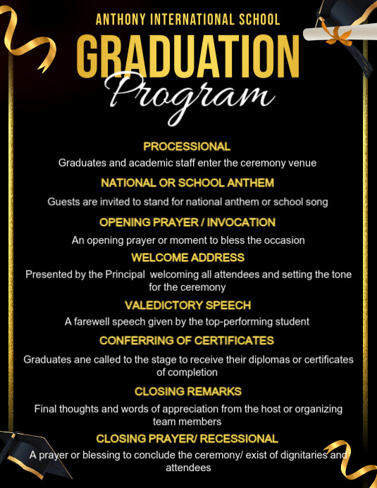 Copy of Graduation program | PosterMyWall