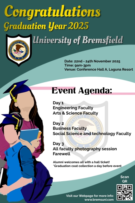 Graduation Program Template | PosterMyWall