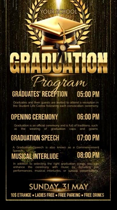 Copy of Graduation Program | PosterMyWall