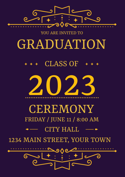 Graduation program Template | PosterMyWall