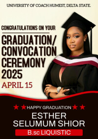 White Graduation Program A5 Template | PosterMyWall