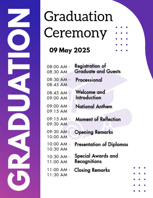 Graduation Program Design Flyer (US Letter) template