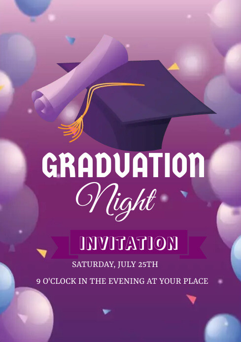 Graduation program Template | PosterMyWall