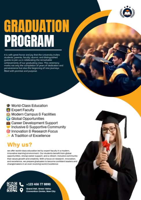 Graduation Program Sponsor Page Graduation Program Invitation Template | PosterMyWall