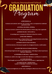 Graduation Program 8 Pages Graduation program Template | PosterMyWall