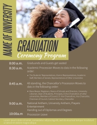 White Graduation Program A5 Template | PosterMyWall