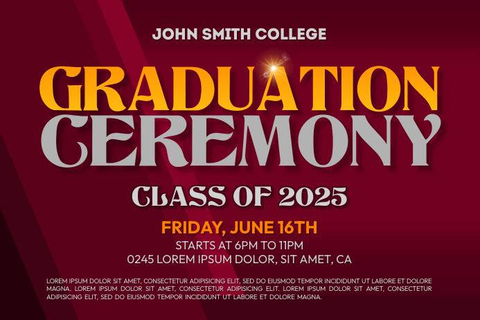 Graduation Program Template | PosterMyWall