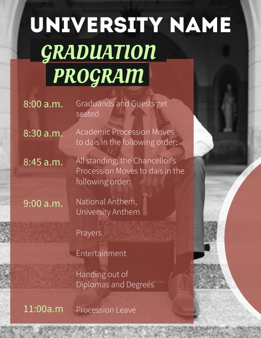 Copy of Graduation Program | PosterMyWall