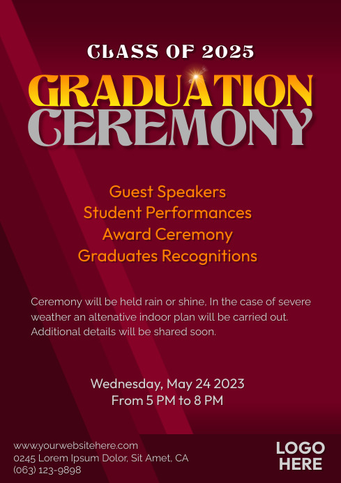 Graduation Program Template | PosterMyWall