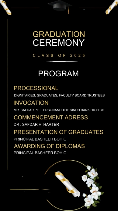 Copy of Graduation program | PosterMyWall