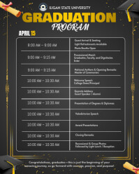 Sample Graduation Program With Time Graduation Program Template, 2025 | PosterMyWall