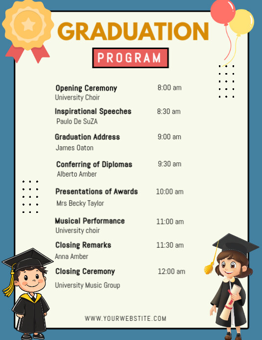 Graduation Program Flyer template