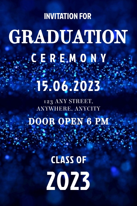 Graduation Program Poster template