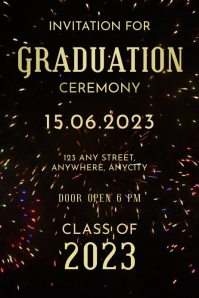 Graduation Program Poster Template | PosterMyWall