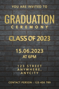 Graduation Program Poster Template | PosterMyWall