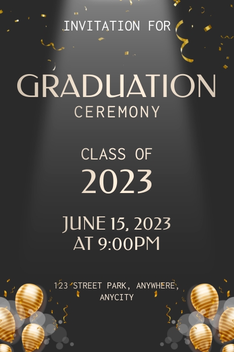 Graduation Program Poster Template | PosterMyWall