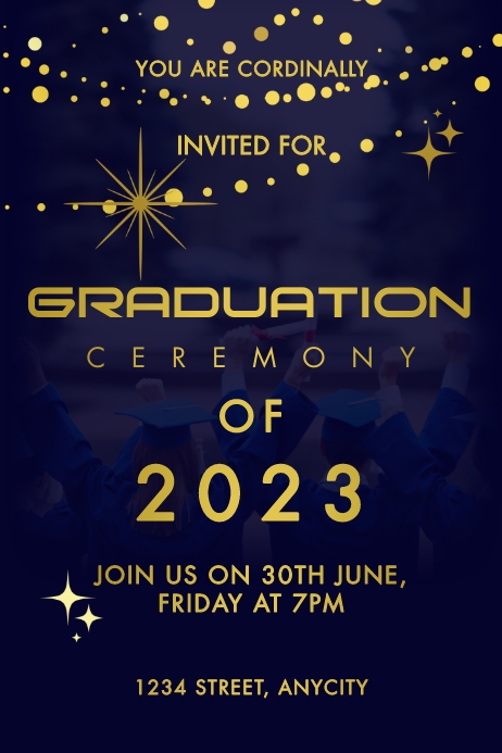 Graduation Program Poster Template | PosterMyWall