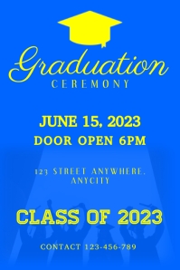 Graduation Program Poster Template | PosterMyWall
