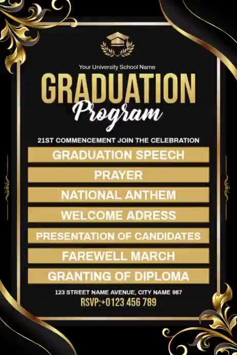 Poster For Program Graduation Program Posters Template | PosterMyWall