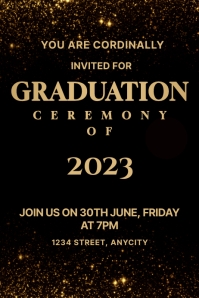 Graduation Program Poster Template | PosterMyWall