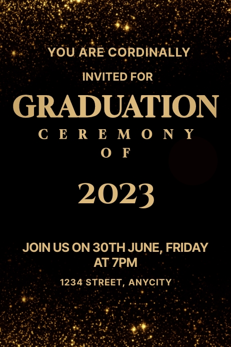 Graduation Program Poster Template | PosterMyWall