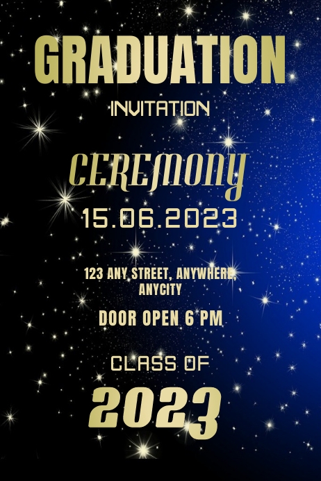 Graduation Program Poster Template | PosterMyWall