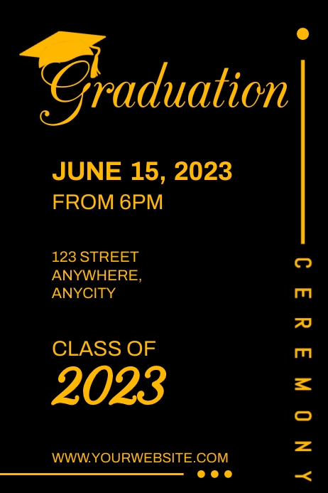 Graduation Program Poster Template | PosterMyWall