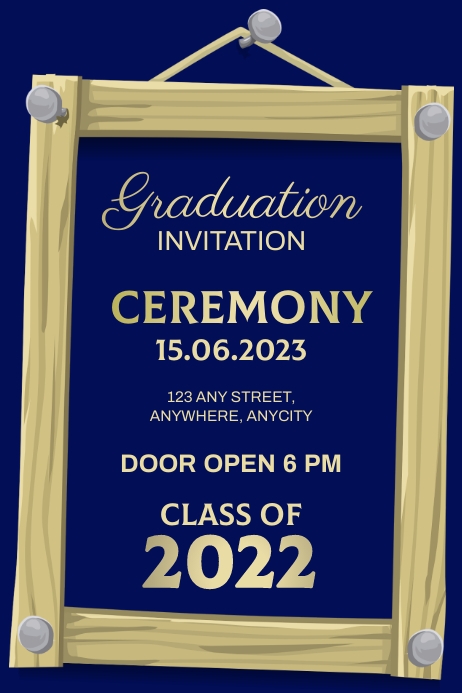 Graduation Program Poster Template | PosterMyWall