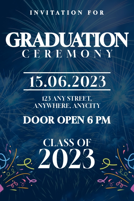 Graduation Program Poster Template | PosterMyWall