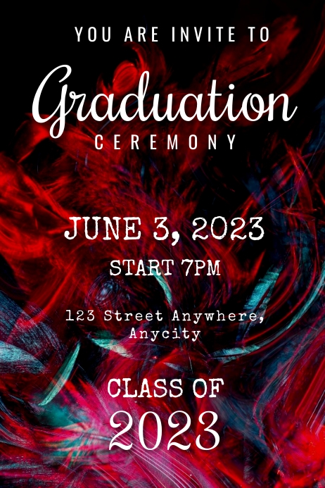 Graduation Program Poster template
