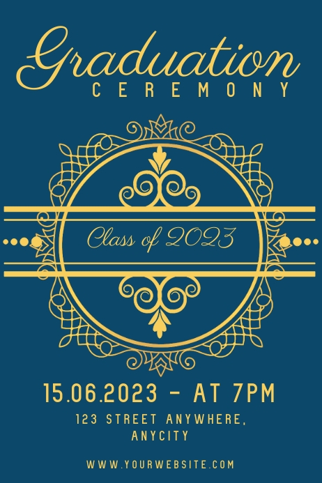 Graduation Program Poster Template | PosterMyWall