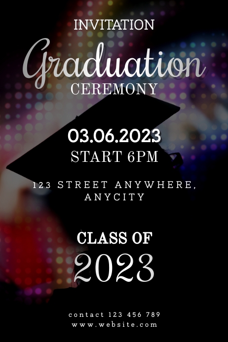 Graduation Program Poster template