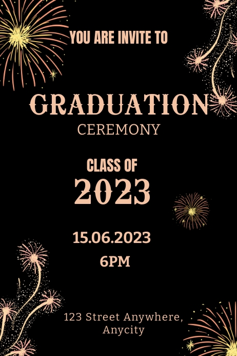 Graduation Program Poster Template | PosterMyWall