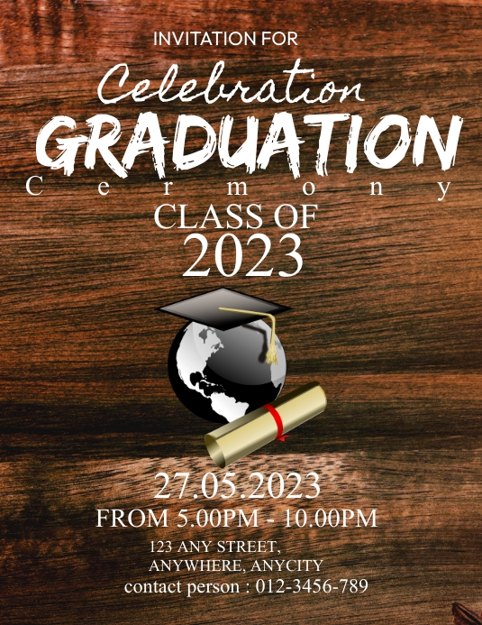 Graduation Program Template, Graduation Party | PosterMyWall